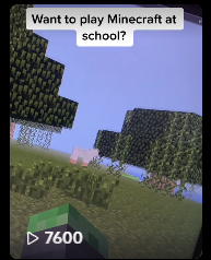 Screenshot of the first DuckMath TikTok from 2023, showing 7,600 views.